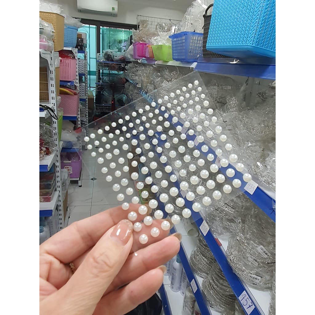 Vỉ Đính Đá +Vỉ Đính Ngọc Có Sẵn Keo Nhiều Kích Cỡ