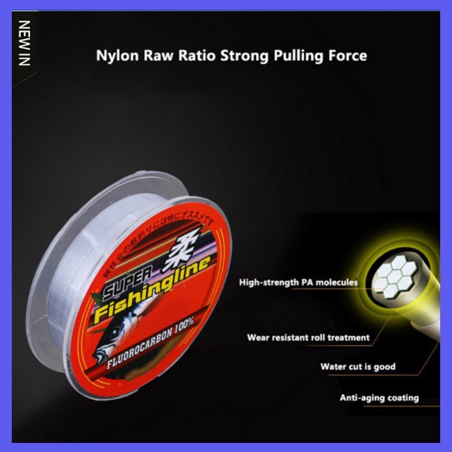 Tiuyanh 50m super-strength nylon line fishing main line fish gear phụ kiện