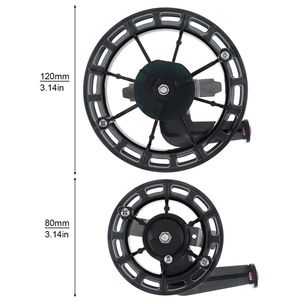 Siêu nhẹ 80 # 120 # cuộn câu cá tay phải bằng nhựa abs bánh xe câu cá trước đây bắn xa