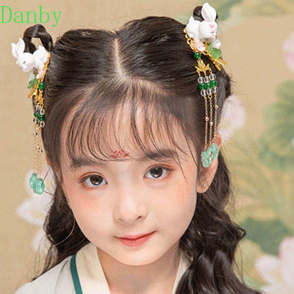 Danby kẹp tóc trẻ em công chúa ngọt ngào công chúa hanfu tua cổ kẹp tóc phong cách trung quốc