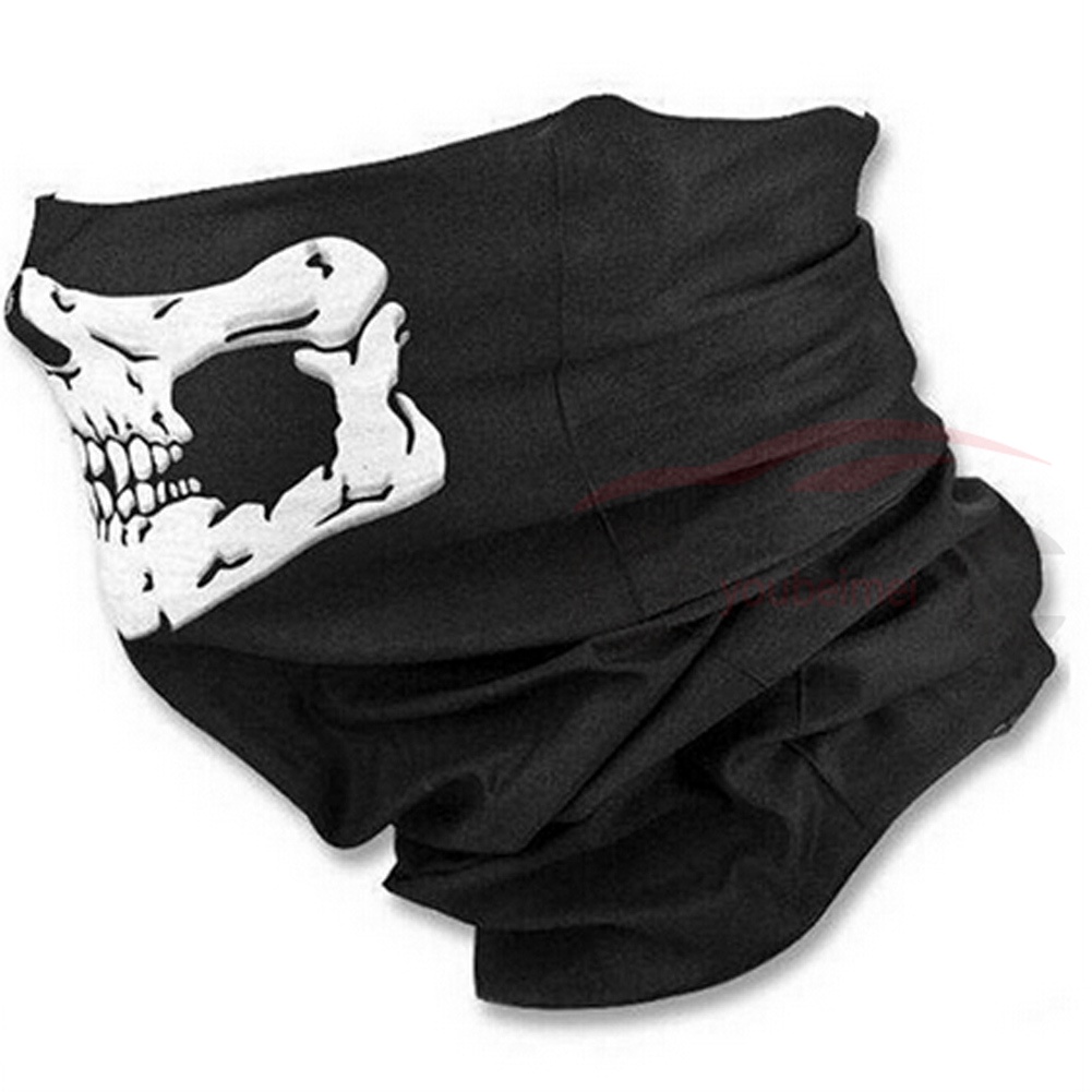 Mặt nạ huấn luyện xe máy ngoài trời cool skull bike scarf mask bandana motor bike sport scarf neck warmer winter halloween