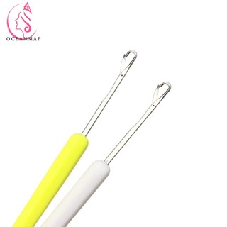 Oceanmap móc móc kim, nhựa dệt kim dreadlock móc kim, dụng cụ làm tóc dệt tóc kim loại mở rộng tóc micro móc kim tự làm