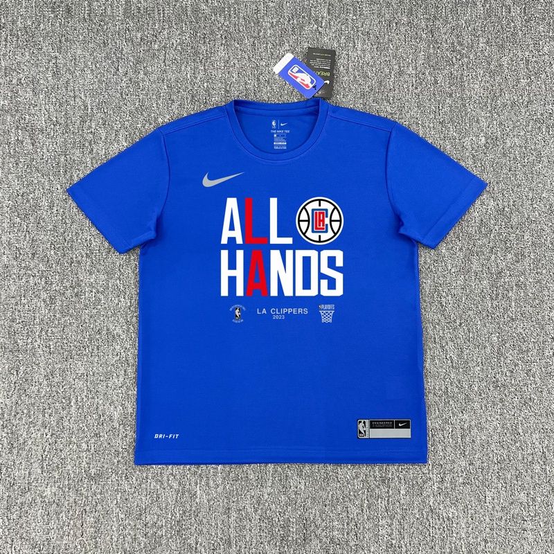 Áo Thun Bóng Rổ Tay Ngắn Mau Khô 2023nba Post-Season Speedboat Warriors Đào Vàng Đồng Phục Huấn Luyện Bóng Rổ Paul George Leonard Ấm Áp-