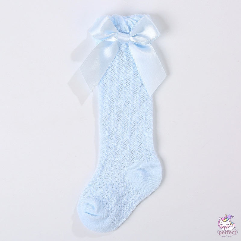 Baby socks for kids girl cotton soft anti-slip knitted socks for children girls bow tie princess socks mid-range socks