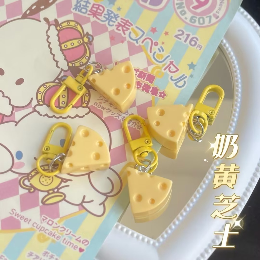 Móc Khóa Hình Miếng Phô Mai Dễ Thương
