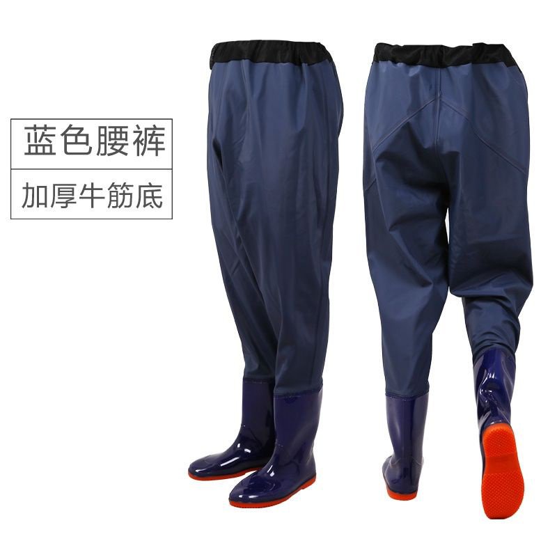 Ultra-high water pants one-piece rain boots da fork giày cao su thủy sản sản phẩm cao-eo quần không thấm nước giày nước chăn nuôi câu cá đàn ông phụ nữ xe buýt