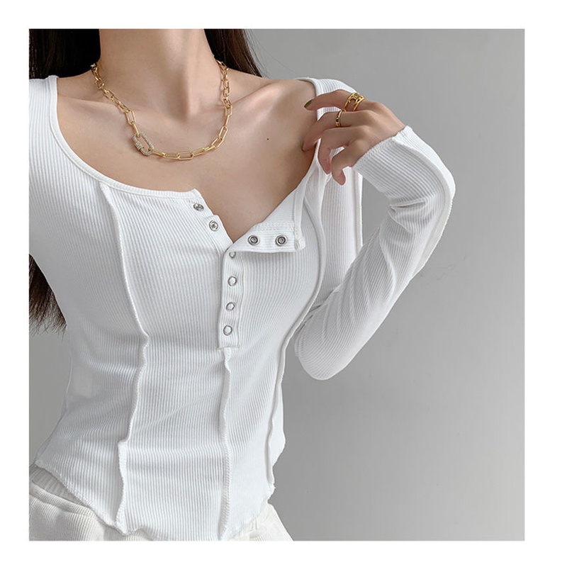 Áo thun nữ MMIOT tay dài mặc bên trong thiết kế xuân thu hotgirl