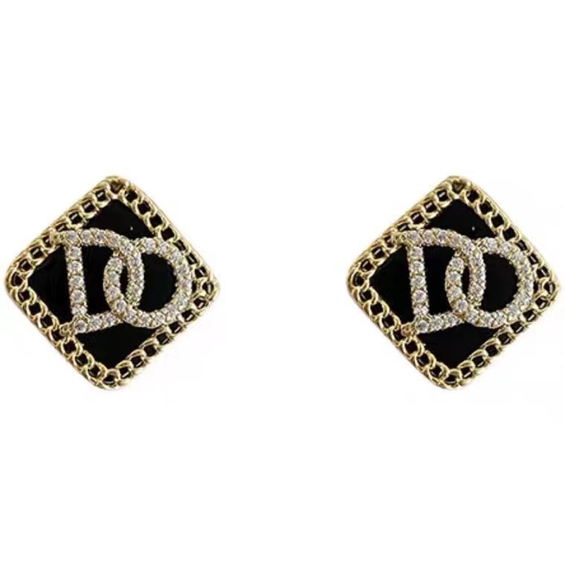 Bông Tai Mạ Bạc 925 Hình Vuông Đính Đá Thời Trang Cho Nữ