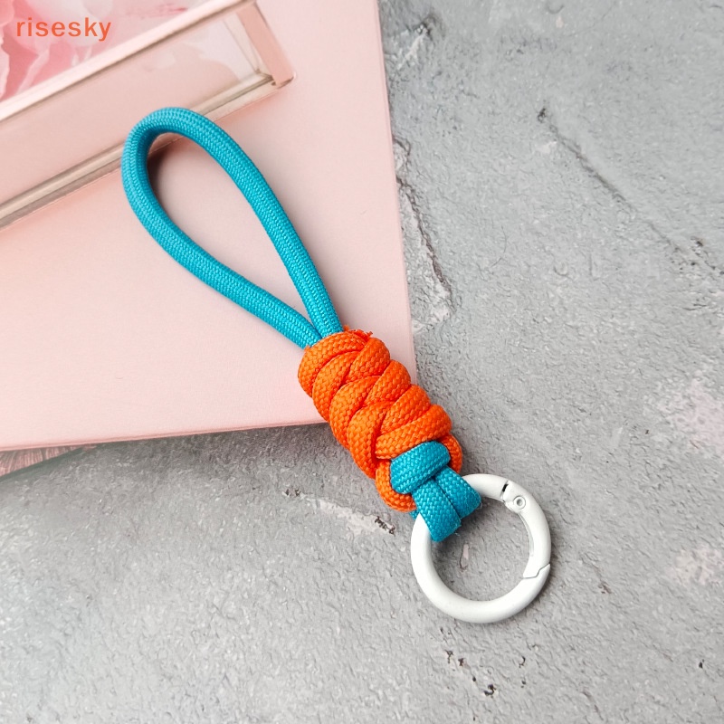 Keychain dây buộc dây đeo chắc chắn cho chìa khóa bện ô dây treo phụ kiện điện thoại di động dây xích