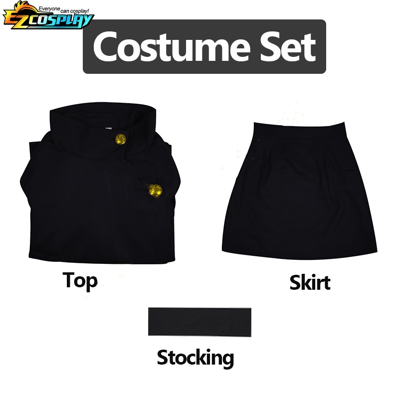 Shoko ieiri cosplay trang phục jujutsu kaisen season 2 blue black dress tokyo jujutsu high school uniform skirt