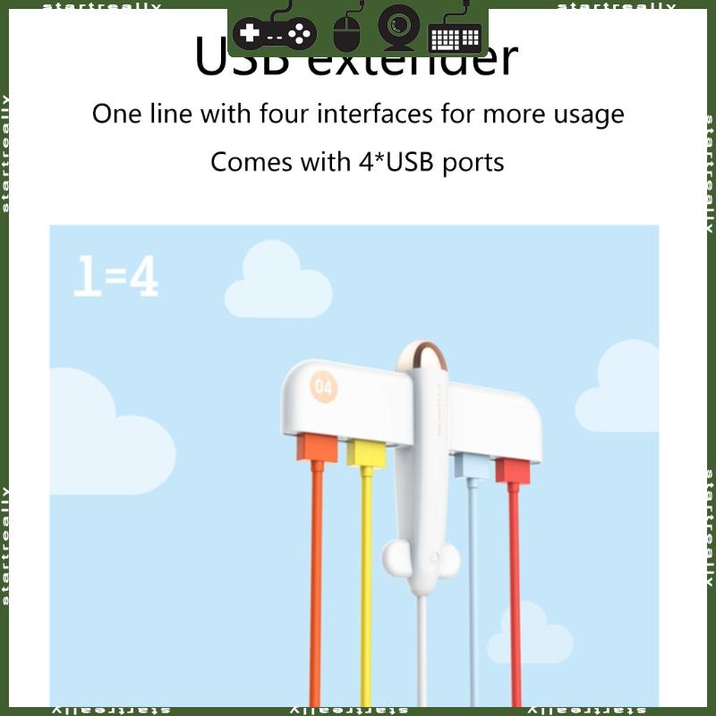 Startreally usb 2 0 hub 4-port usb hub 480mbps truyền dữ liệu tốc độ cao bộ chia usb cho máy tính xách tay hdd di động và hơn thế nữa