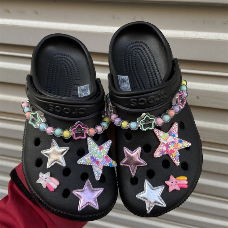 < Star > Phụ Kiện Khóa Dán Trang Trí Giày Dép crocs jbbitz diy