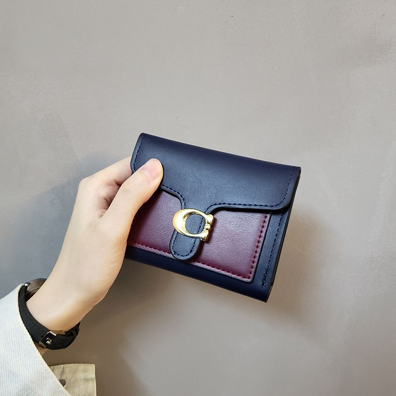 Ví Da PU Ngắn Gấp Làm Ba Thời Trang Hàn Quốc Dành Cho Nữ