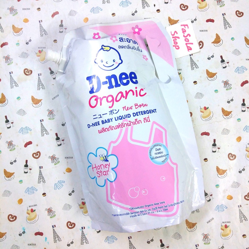 Nước giặt quần áo em bé sơ sinh D-nee 1400ml, dnee newborn 2in1 chuẩn Thái Lan