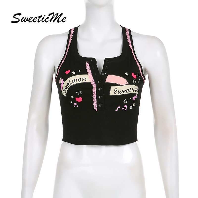 Áo Tank Top Eo Cao Ôm Dáng Màu Tương Phản Thời Trang 2023 Cho Nữ