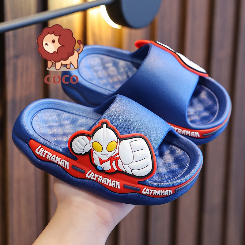 Dép Đi Trong Nhà Đế Dày Chống Trượt In Hình Ultraman Dành Cho Bé Trai