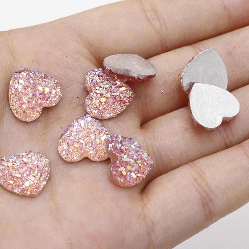 Daphs 12mm 100 Chiếc Trái Tim Long Lanh|Phụ Kiện Trang Sức Sang Trọng Handmade