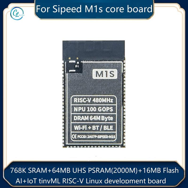 Bảng Mạch Mô Đun M1S BL808 RV64 480MHz + RV32 320MHz + NPU BLAI 100GOPS 16MByte SPI FLASH 2.4G WIFI / BT /BLE Core