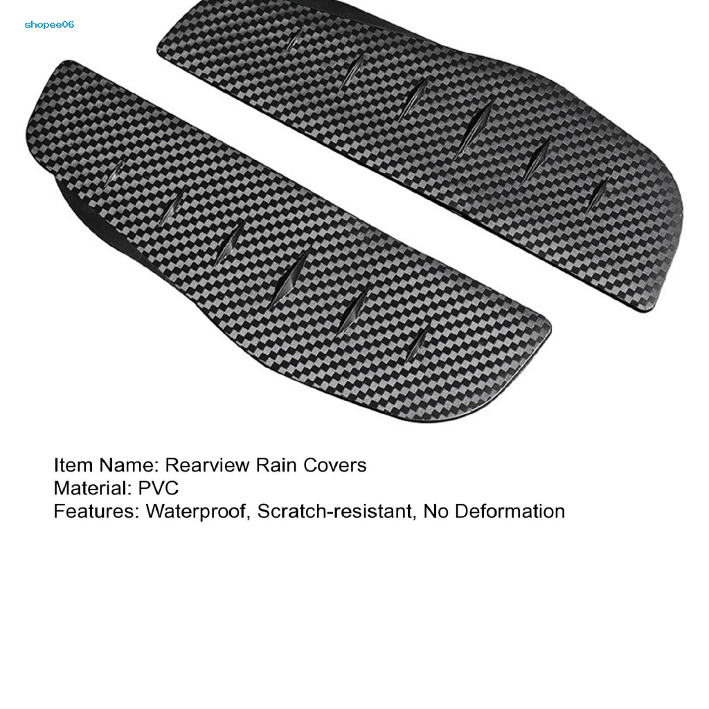 Set 2 Tấm Nhựa PVC Che Mưa Cho Kính Chiếu Hậu Xe Hơi