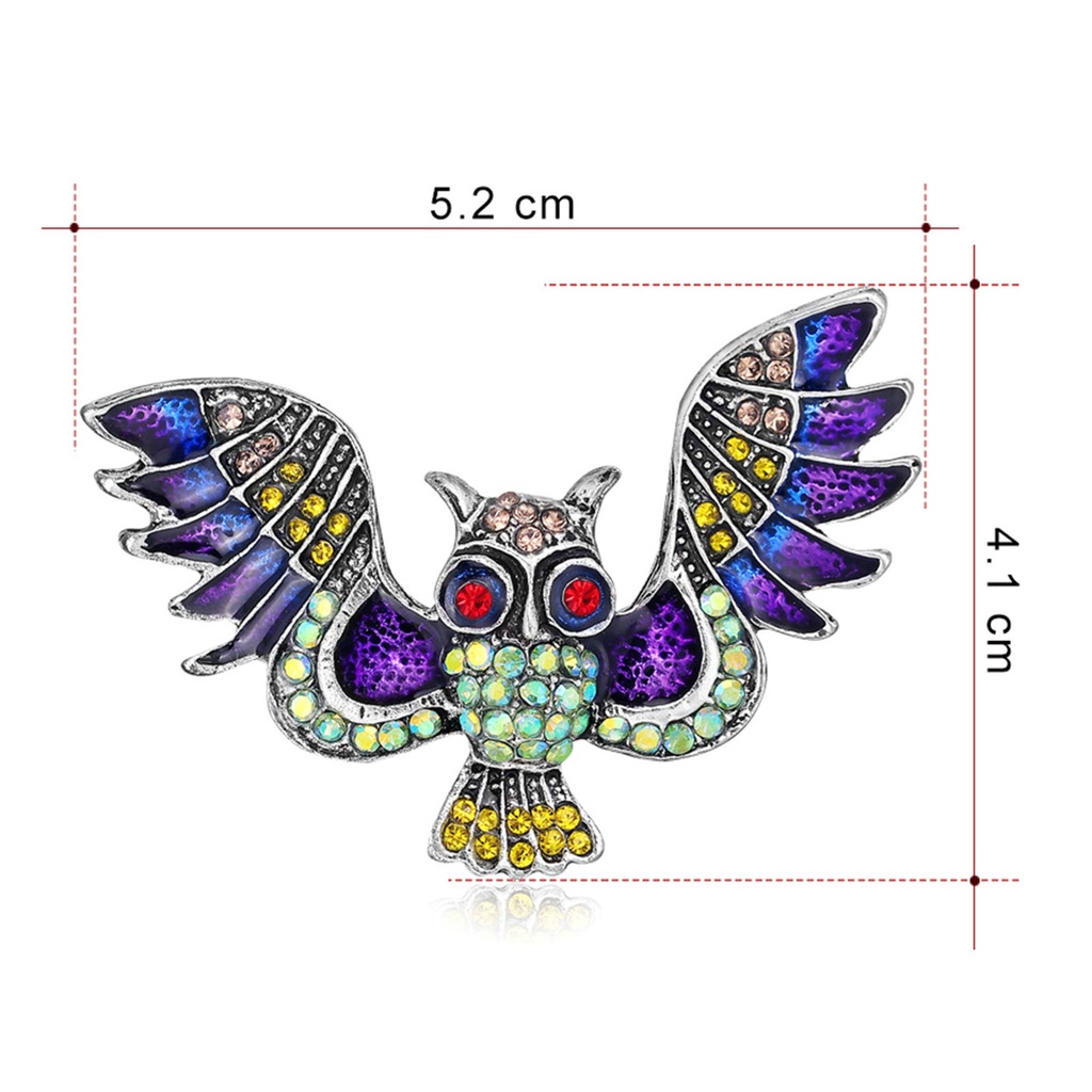 Ghim Cài Áo Hình Cú Mèo Đính Đá Thời Trang