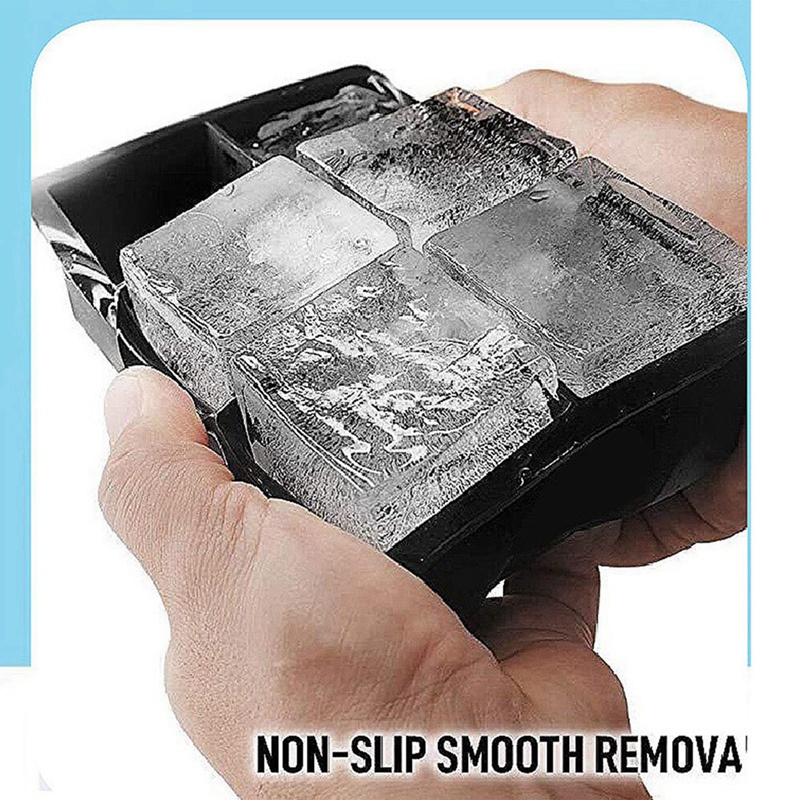 Set 2 Khuôn Silicone Làm Đá Viên 6 Ô Vuông + 6 Vòng Tròn