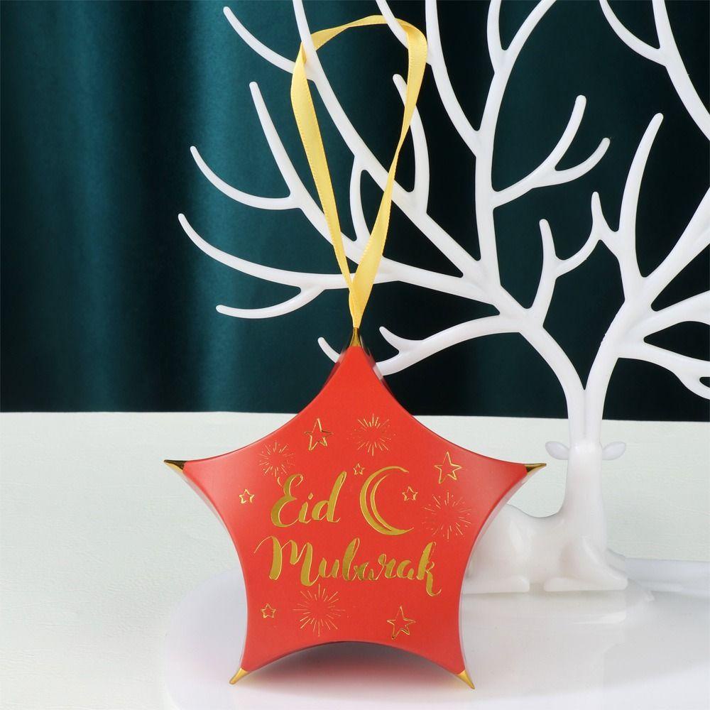 Set 6 Ngôi Sao / Mặt Trăng Bằng Giấy Phong Cách Hồi Giáo Sáng Tạo Trang Trí DIY