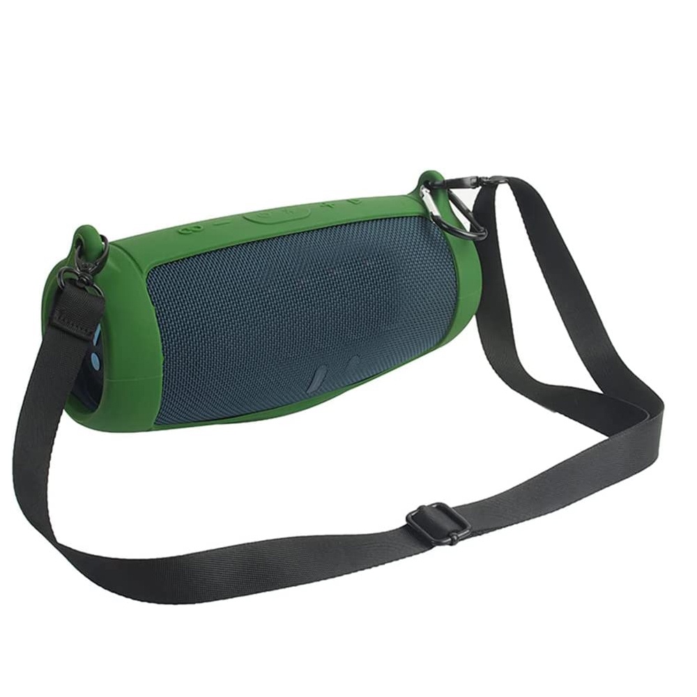 Vỏ Silicone Bảo Vệ Loa Bluetooth JBL Charge 5 Kèm Dây Đeo Vai Và Móc Khóa Carabiner