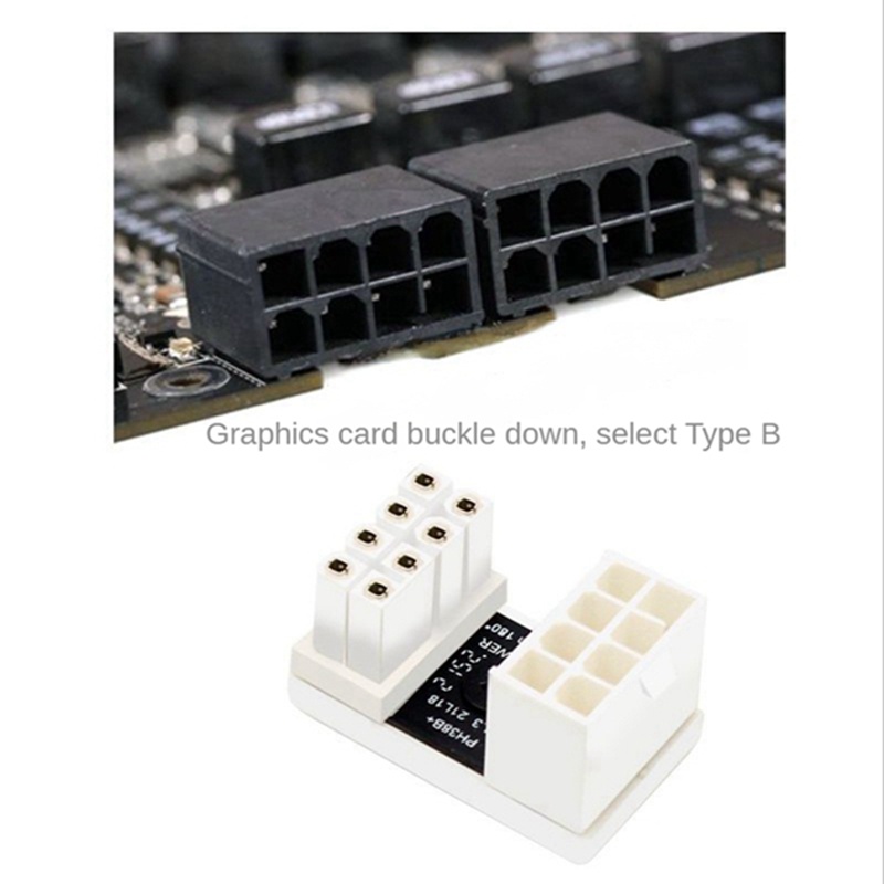Adapter Chuyển Đổi ATX 8Pin Sang 8 Pin 180 Độ Chuyên Dụng Cho Thẻ Video / GPU