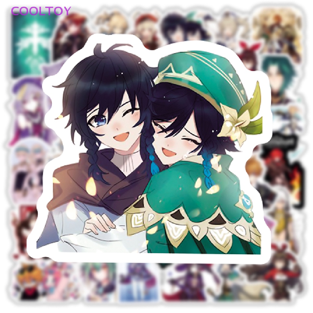 Cooltoy Set 50 Đề Can Dán Anime Genshin Va Chạm Chơi Game Laptop Guitar Hành Lý Ván Trượt Bán Chạy