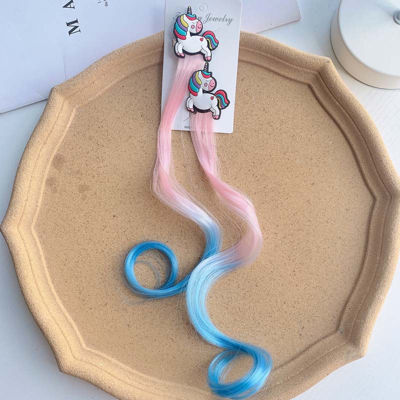 Kẹp Tóc Giả Xoăn Gắn Ngựa Pony Nhiều Màu Dễ Thương Cho Bé MyBaby