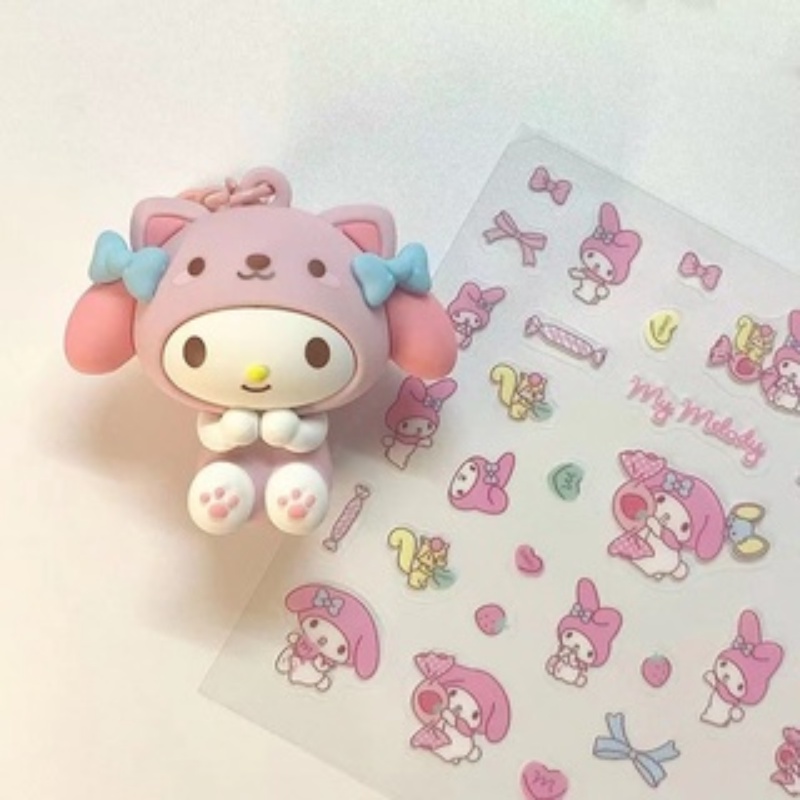 Miếng Dán PVC Trong Suốt Chống Thấm Nước Họa Tiết Hoạt Hình Dễ Thương Dùng Trang Trí Sổ Tay / Nhật Ký DIY