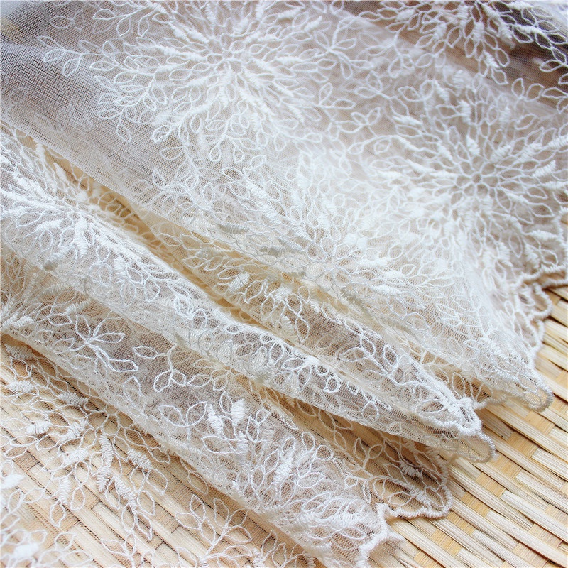 Cuộn Vải Ren Trắng Dài 30CM Dài 1 Yard Dùng Để May Đồ Thủ Công