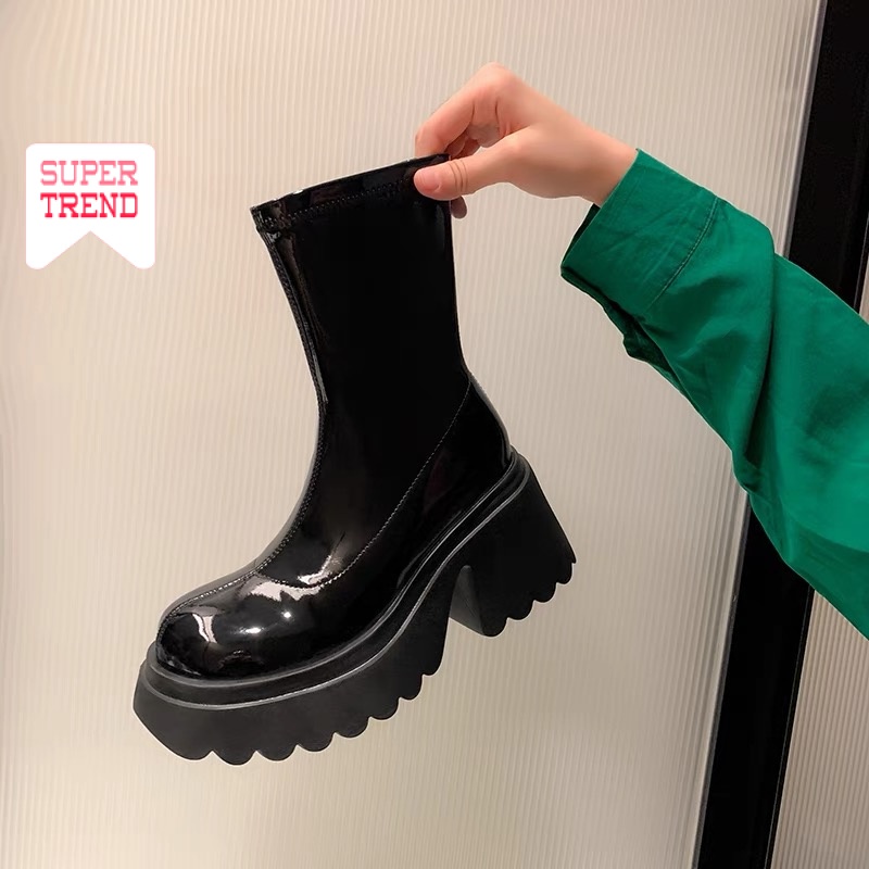 Giày Bốt Cao Gót 8Cm Thời Trang Dành Cho Nữ