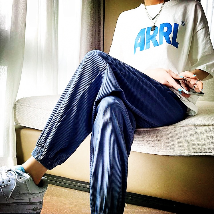 Quần Harem Lưng Cao Dáng Rộng Chất Liệu Lụa Mỏng Cao Cấp Thời Trang Cho Nữ