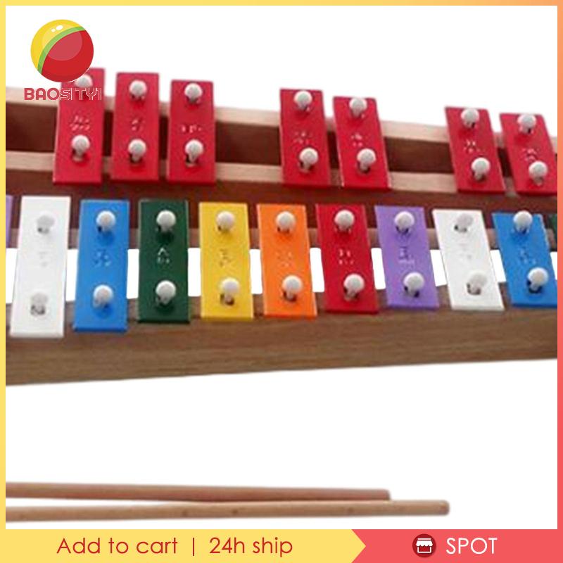 [Baosity1] 27 Note Glockenspiel Xylophone Đế Gỗ Nhẹ Nhỏ Gọn