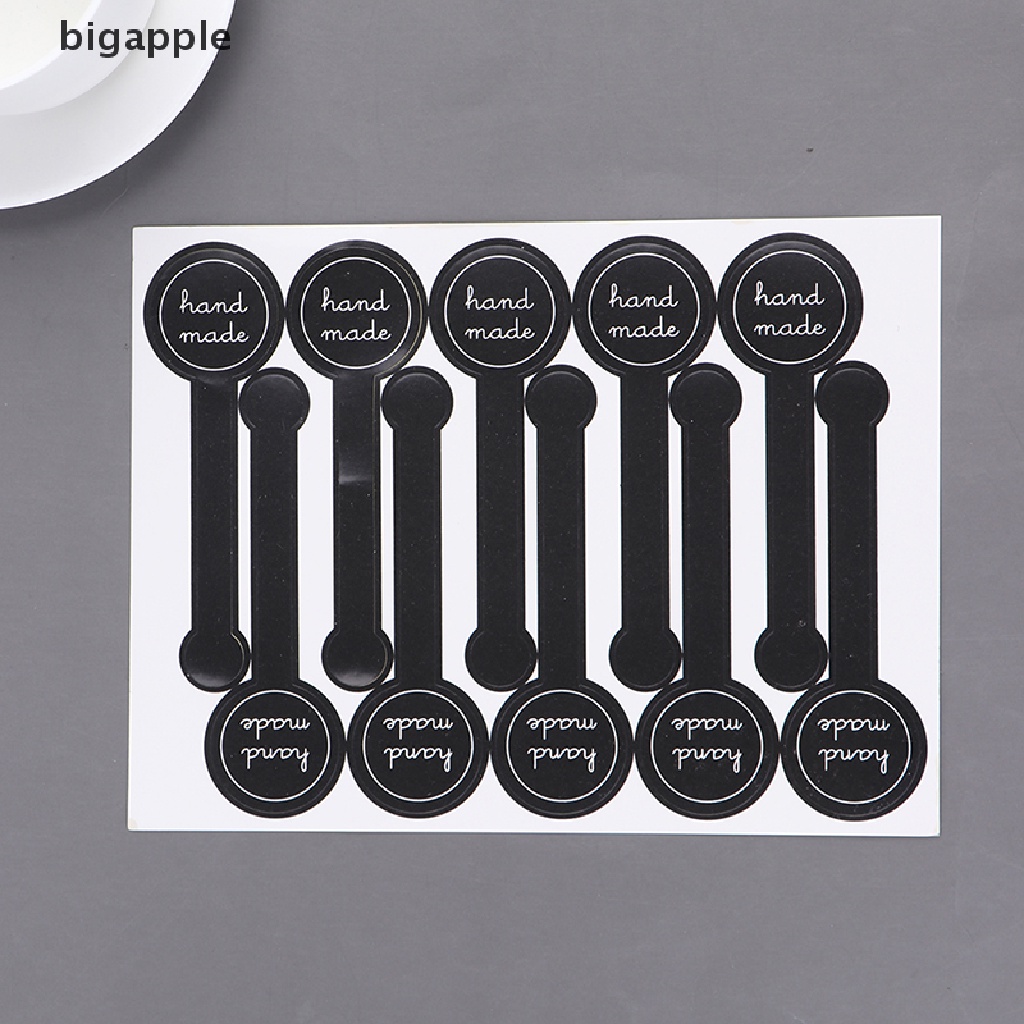 Cuộn 50 Sticker &quot;Hand Made&quot; Dán Trang Trí Túi Quà Màu Đen