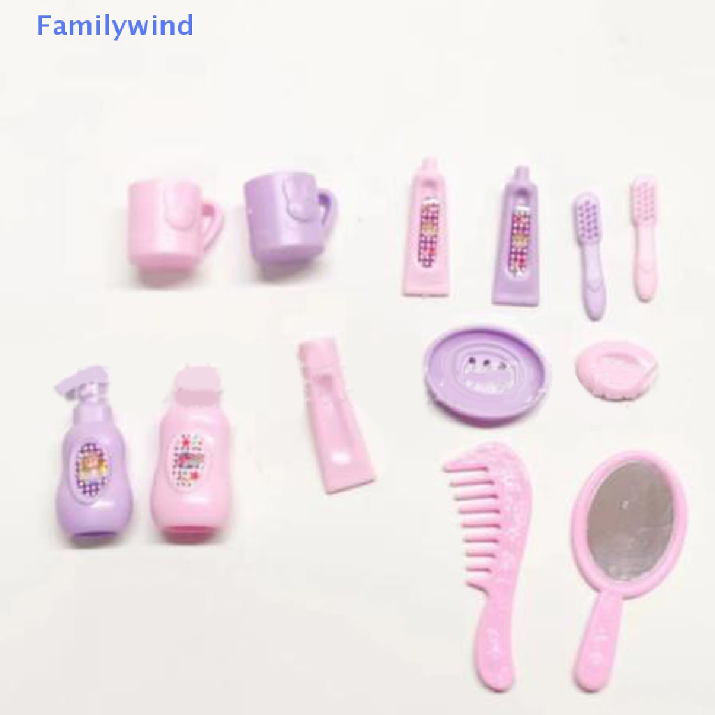 Set 13 Đồ Nội Thất Phòng Tắm Tỉ Lệ 1: 12 Trang Trí Nhà Búp Bê