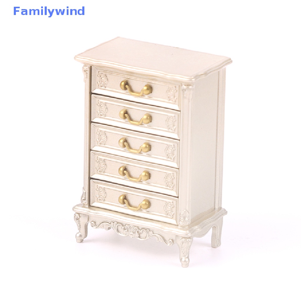 1 Tủ Ngăn Kéo Phòng Ngủ Cho Nhà Búp Bê Tỉ Lệ 1 / 12