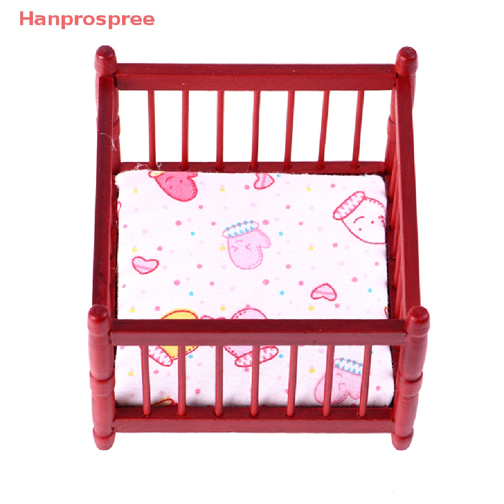 Giường Ngủ Em Bé Trang Trí Nhà Búp Bê Tỉ Lệ 1: 12