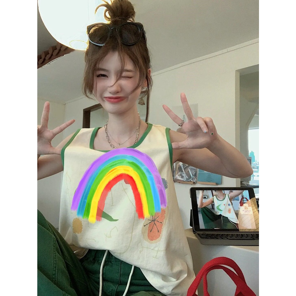 Áo Hai Dây Mùa Hè 2023 Phong Cách Nhật Bản AA5231 Cho Nữ