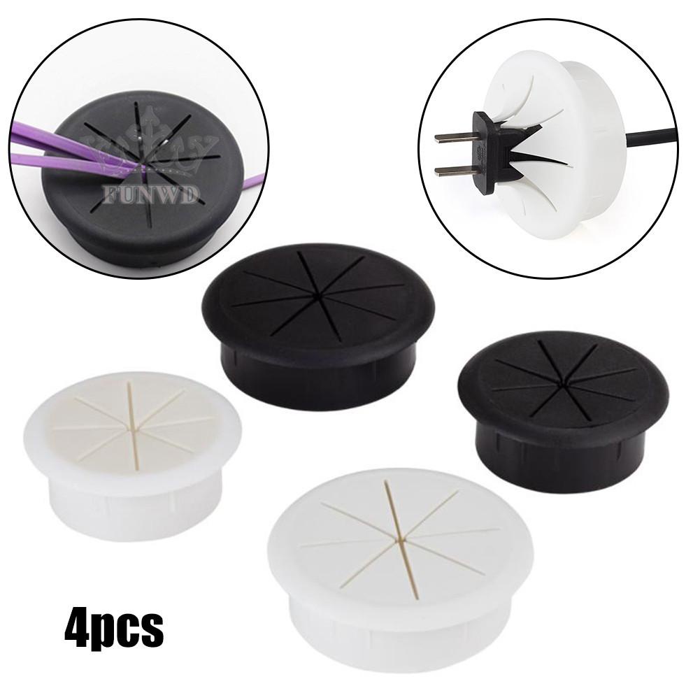 【FUNWD】Cable Cord Grommet Computer Desk Cable Cover Innovation Practical Flexible Cable