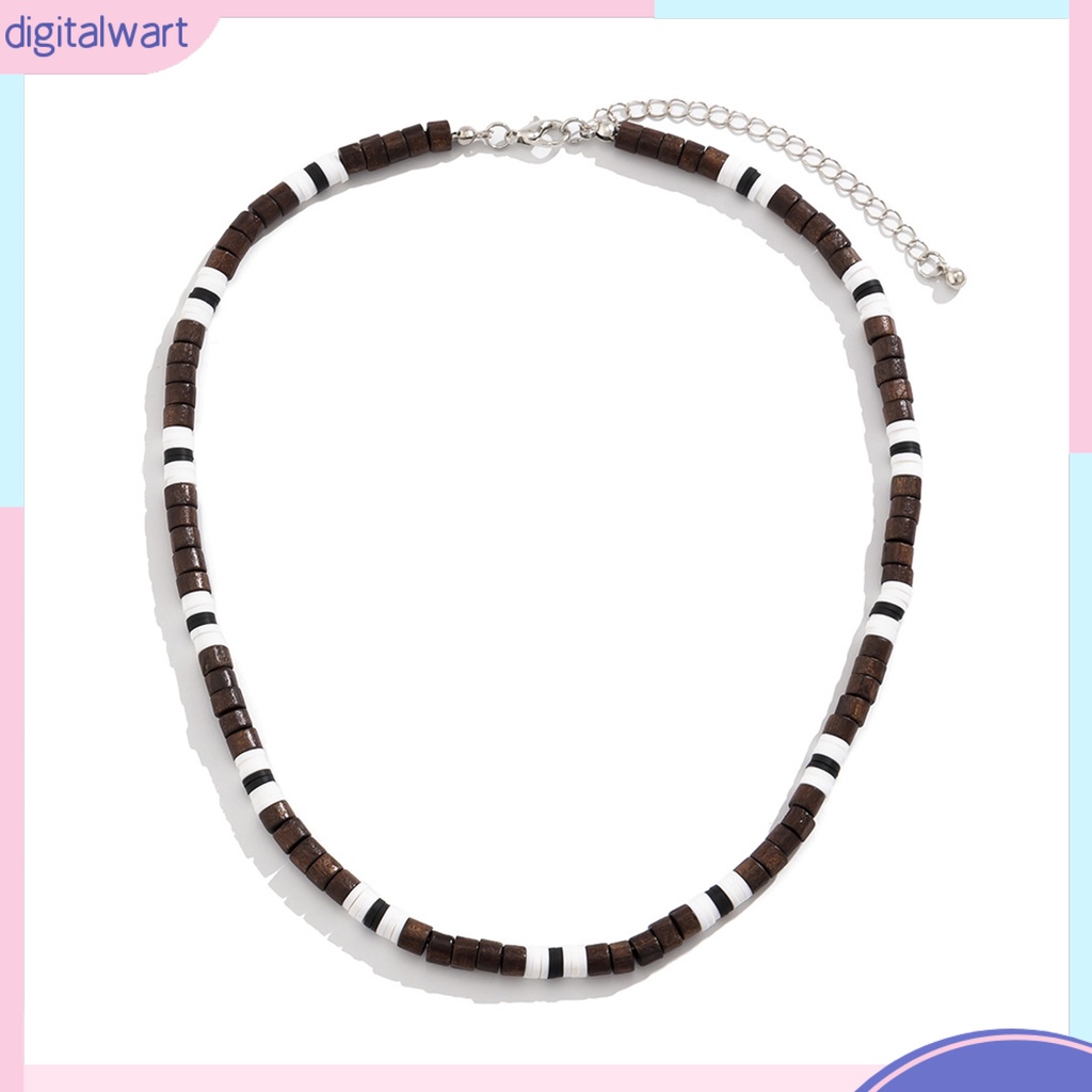 Vòng cổ Chuỗi Hạt Gỗ Polymer Phong Cách Bohemia Thời Trang Cho Nam