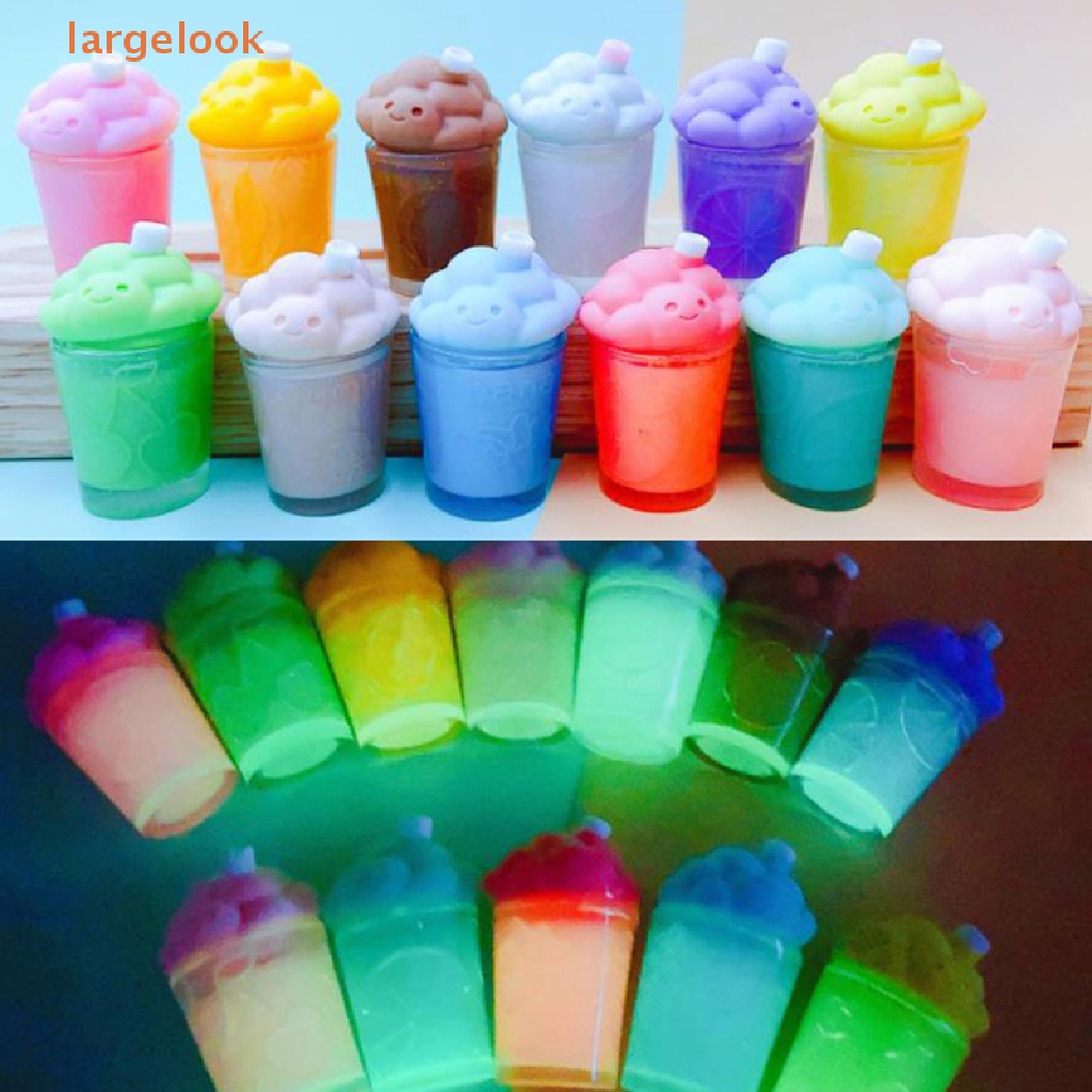 Set 2 Ly Nước Thủy Tinh Mini Hình Đám Mây Hoạt Hình Phát Sáng DIY