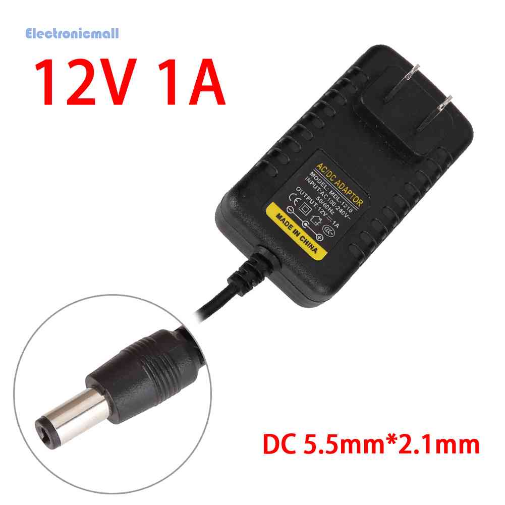 Bộ Chuyển Đổi Nguồn Điện AC Sang DC 5.5mm * 2.1mm 5.5mm * 2.5mm 12V 1A