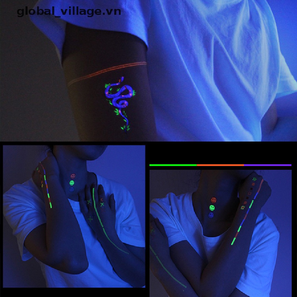 Hình Xăm Dán Tạm Thời Chống Nước Phát Quang Độc Đáo