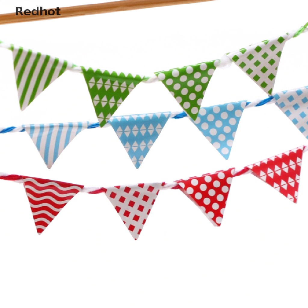 1 Bộ Cờ Treo Hình Tam Giác Nhiều Màu Sắc Trang Trí Nhà Búp Bê 1: 12