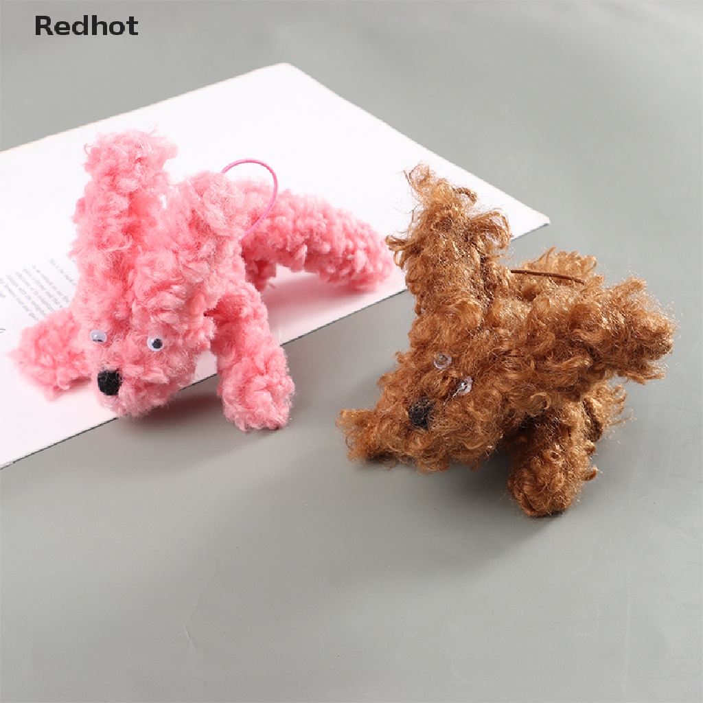 < Redhot > Móc Khóa Vải Canvas Hình Chú Chó Nhồi Bông Hoạt Hình Sáng Tạo