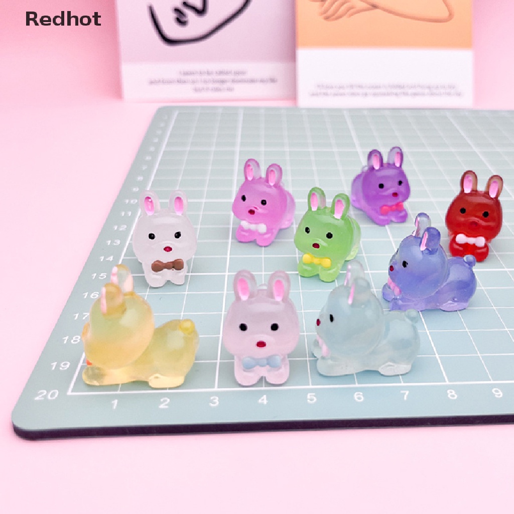 &lt; Redhot &gt; Bộ 2 Tượng Thỏ Hoạt Hình Mini Trang Trí Xe Hơi