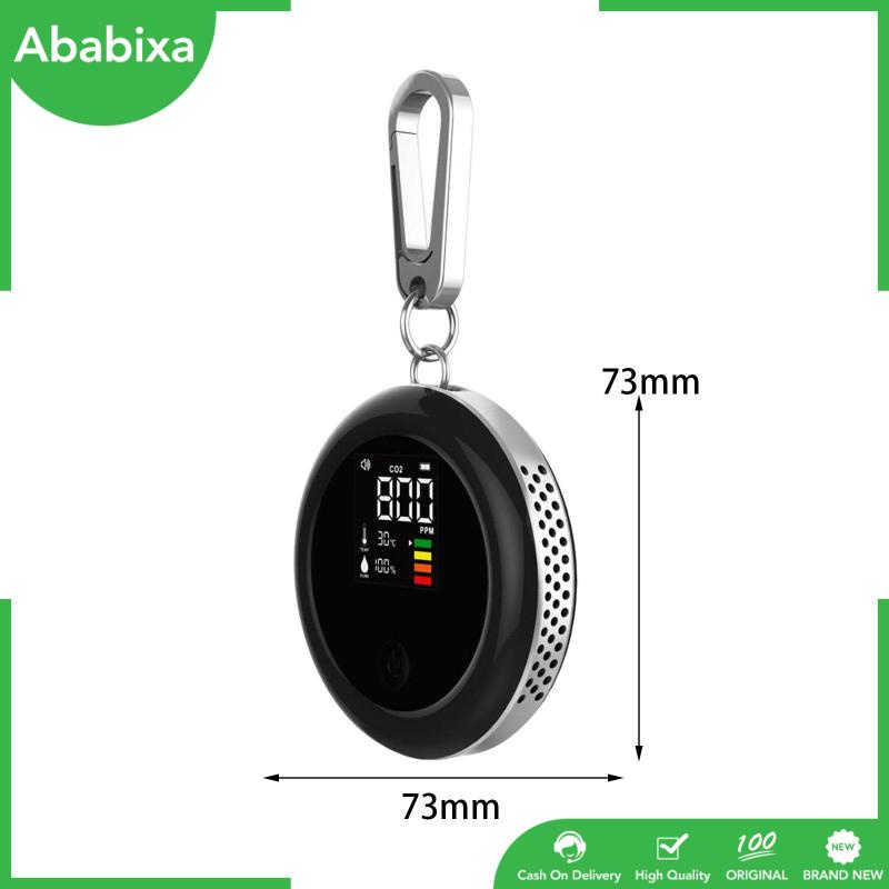 [Ababixa] Máy Kiểm Tra Chất Lượng Không Khí Cacbon Dioxide CO2 Phân Tích Thời Gian Thực Đa Chức Năng Cho Xe