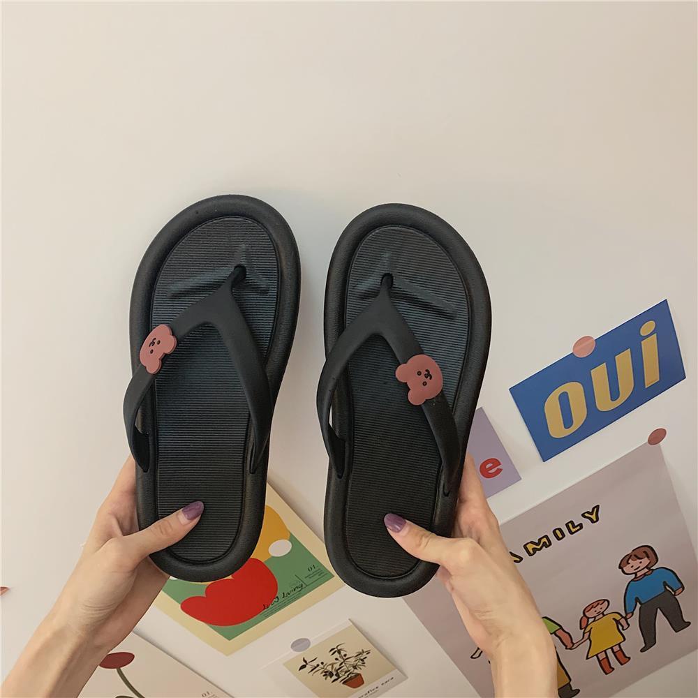 Dép Xỏ Ngón Đế Mềm Nhẹ Nhàng Thoải Mái Chống Trượt Họa Tiết Hoạt Hình Dễ Thương Cho Nữ